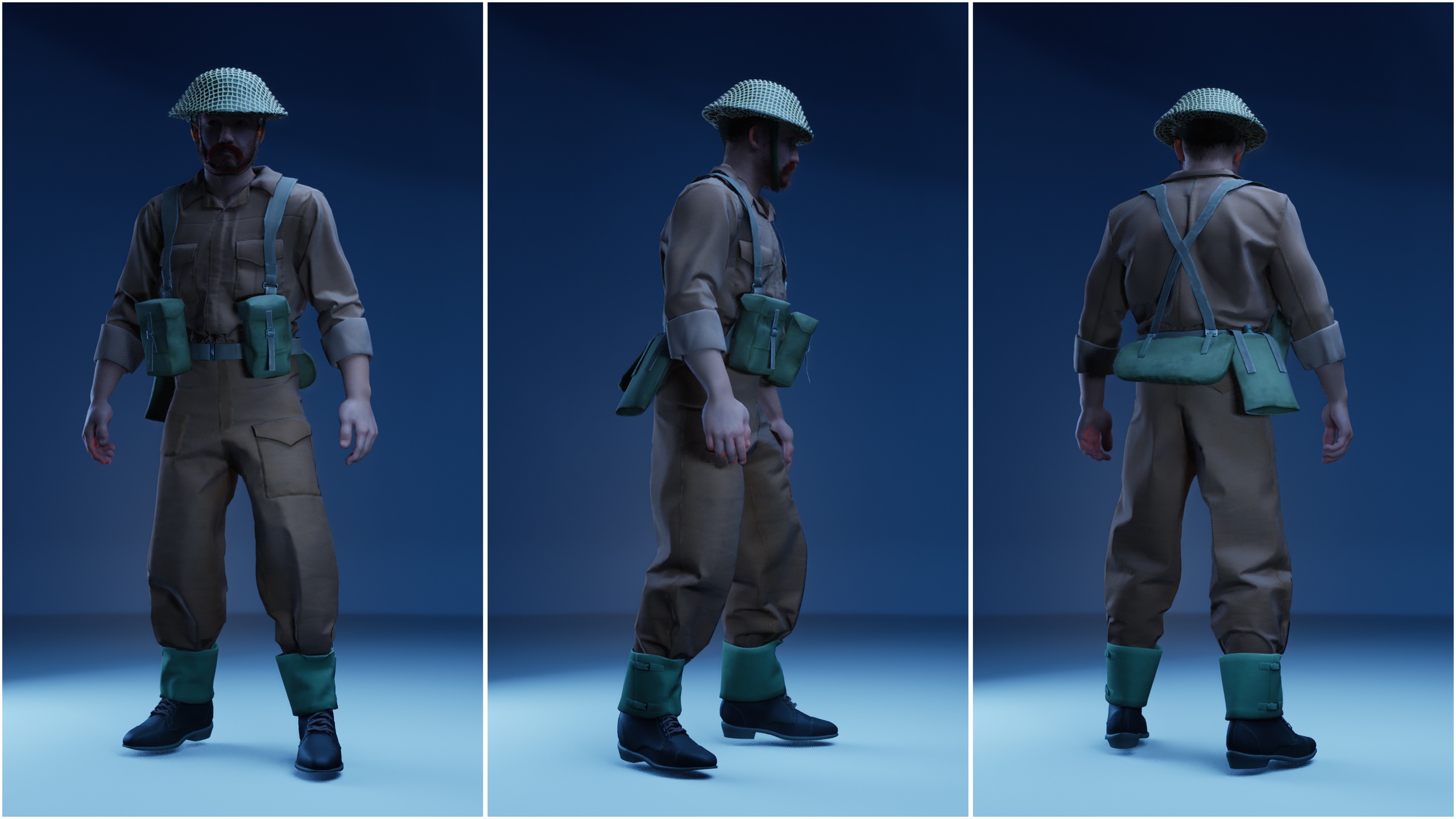 Media 1 for listing British Soldier WW2. Metahuman Compatible.