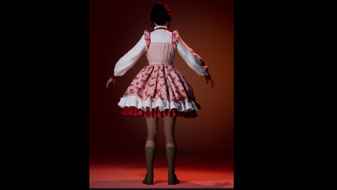 Media 1 for listing princess dress.Suitable for cute girls.No bone weights.Perfectly adapted