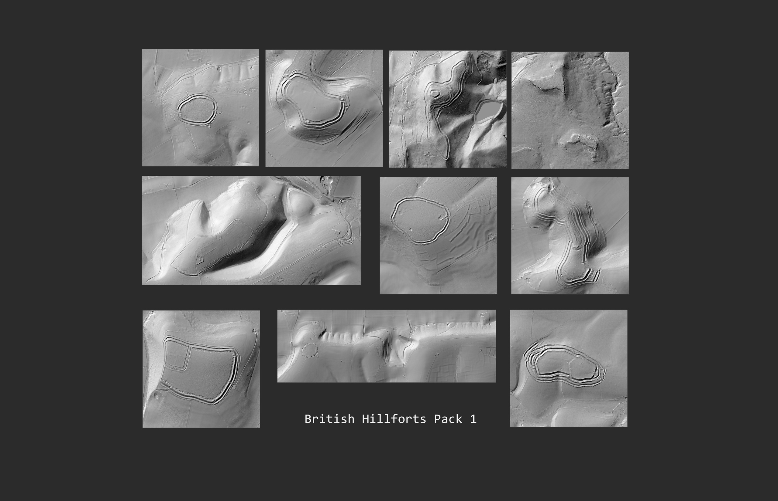 Media 1 for listing British Hillforts 3D Terrain Pack 1