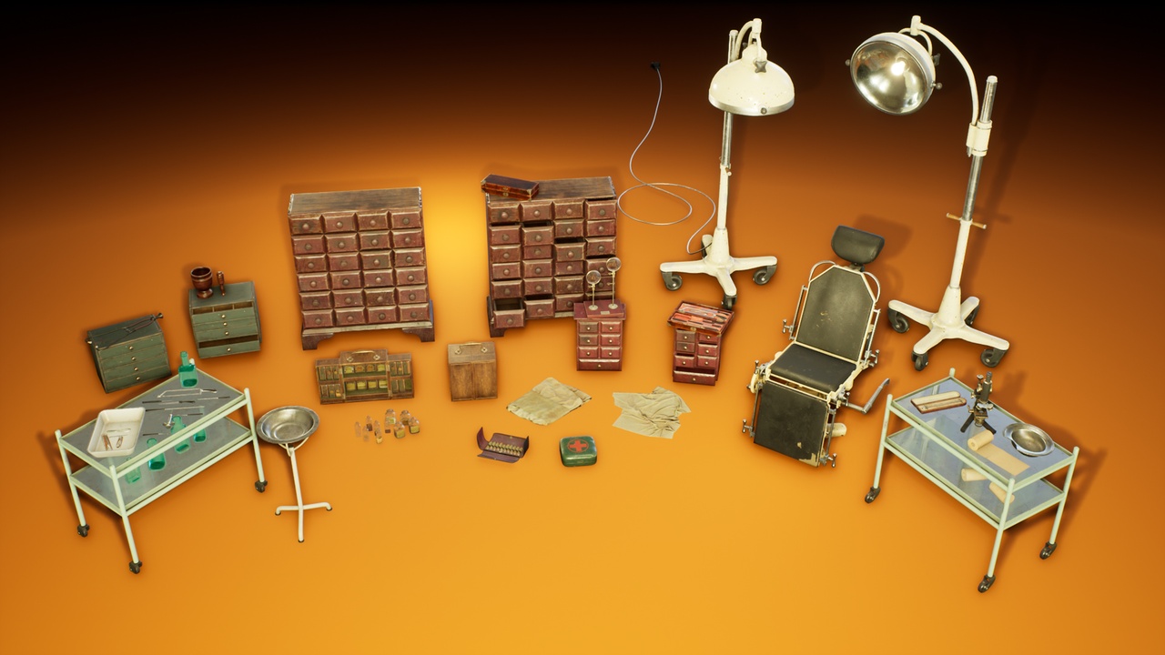 Media 1 for listing Medical Props Vintage (Hospital Room/Medical Room Props)