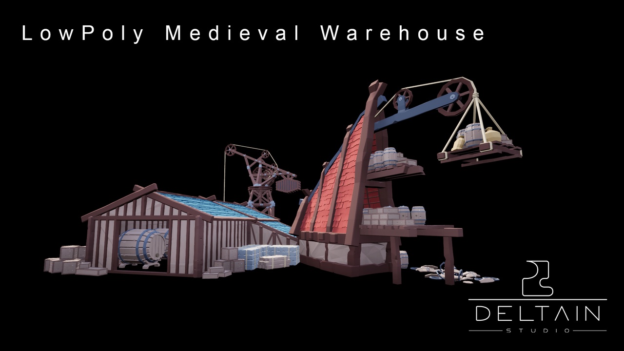 Media 1 for listing LowPoly Medieval Warehouse