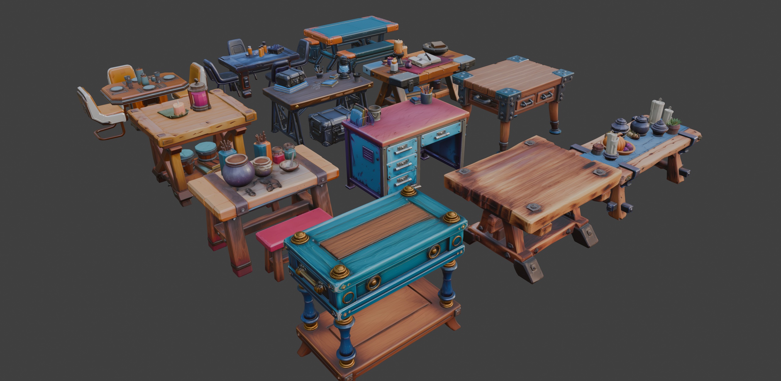 Media 1 for listing Stylized Desks Set🏫
