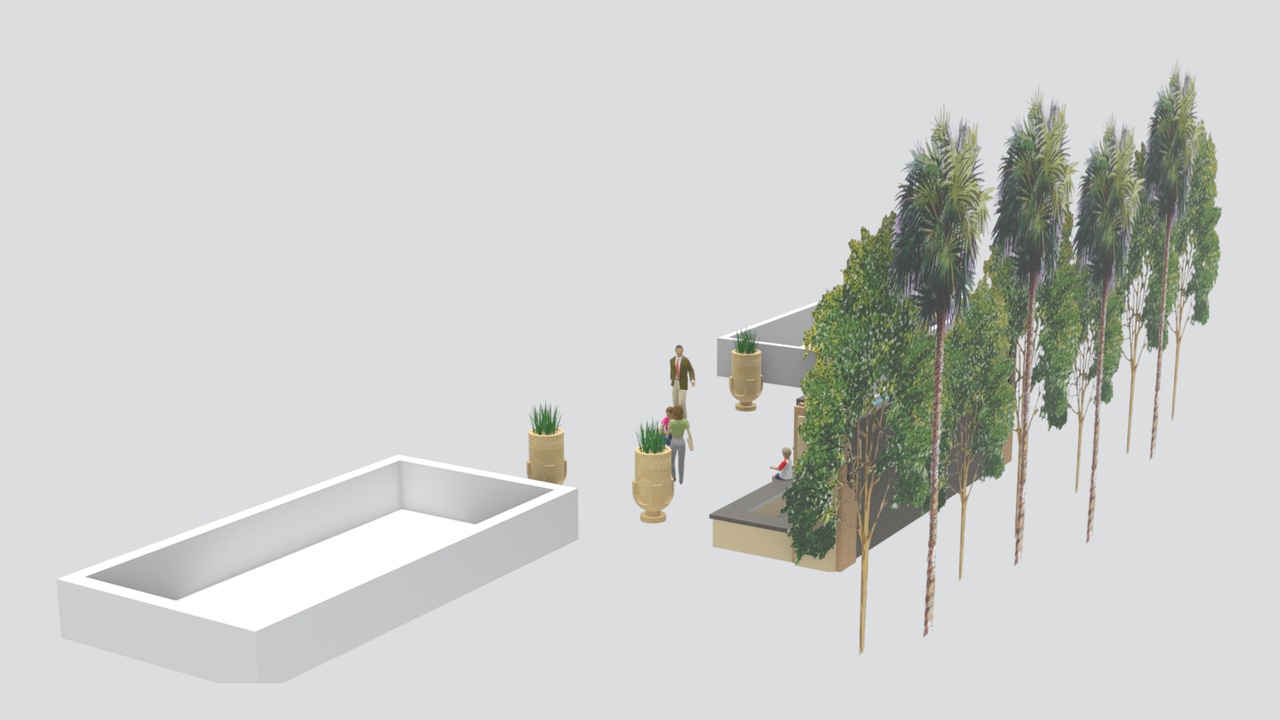 Media 1 for listing Chinese Lattice Stone Feature Wall for Courtyard Entrance 3D Model