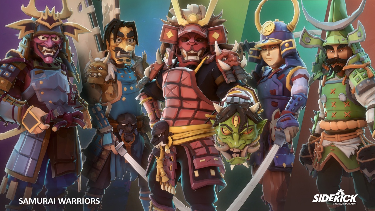Media 1 for listing Samurai Warriors - Sidekick Modular Characters by Synty
