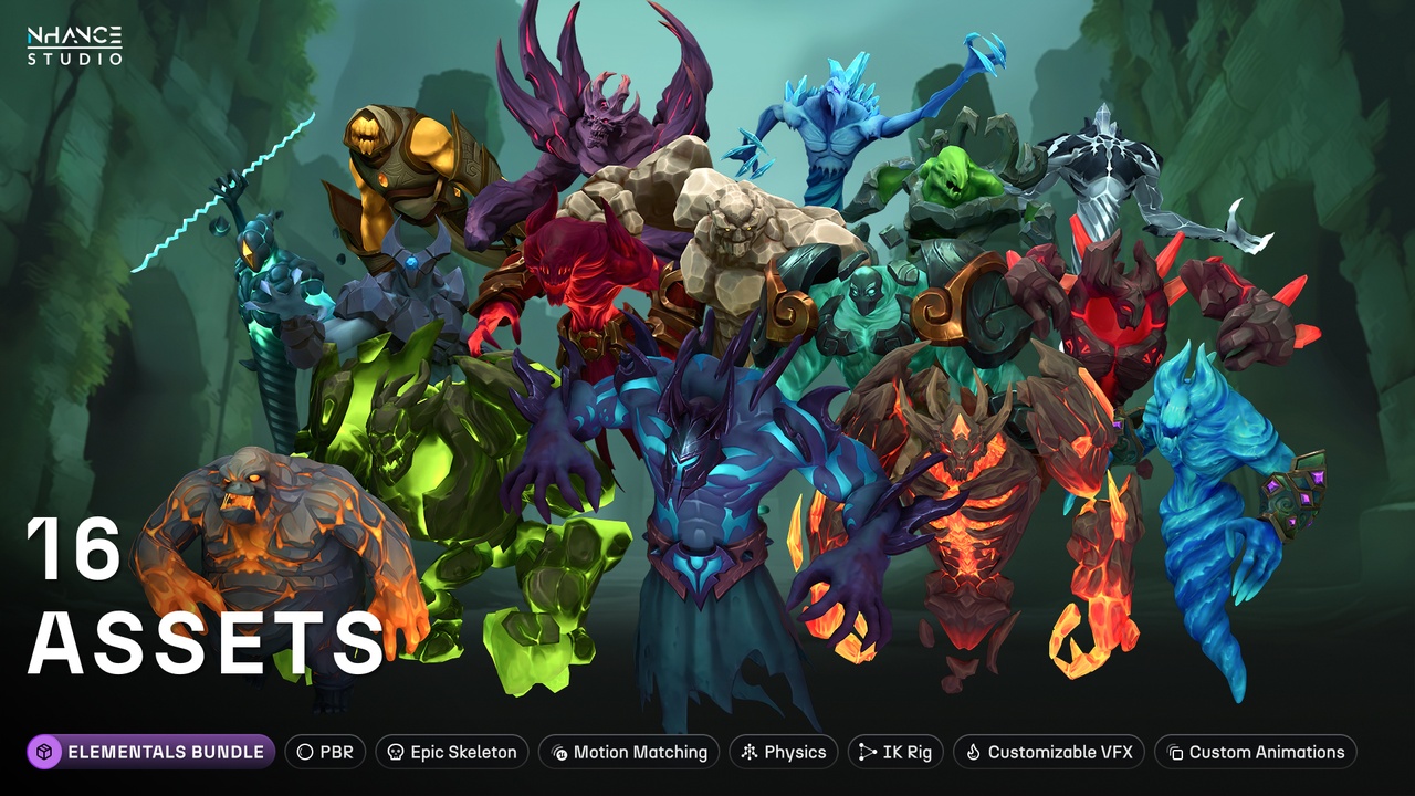 Media 1 for listing Stylized Fantasy Elementals Bundle