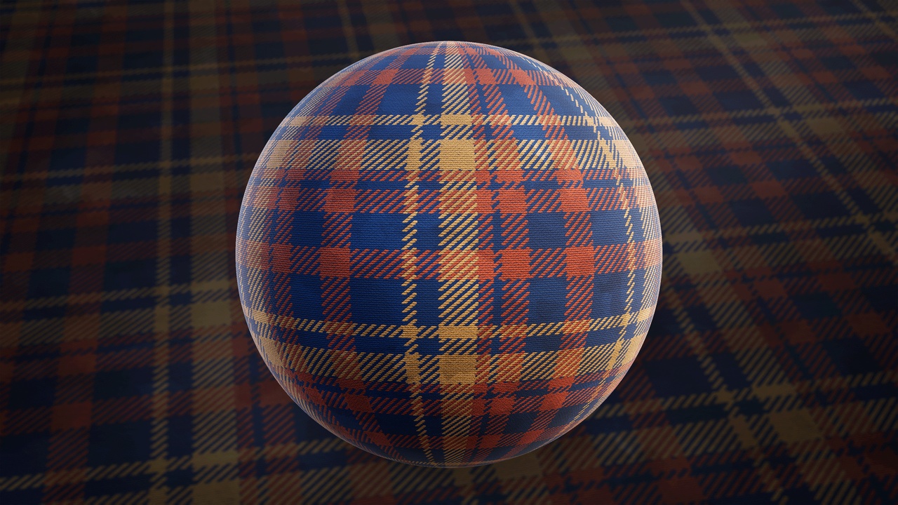 Media 1 for listing Stylized Tartan Fabric 01B - Material