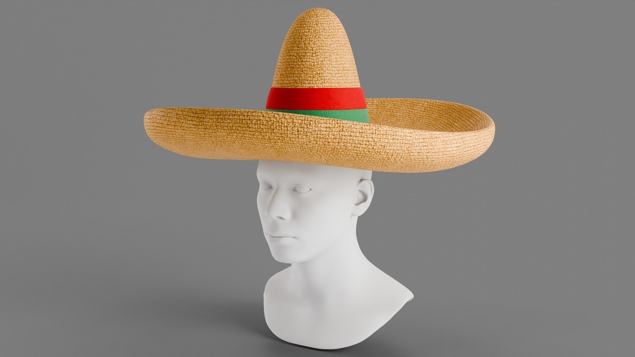Media 1 for listing Sombrero Low Poly
