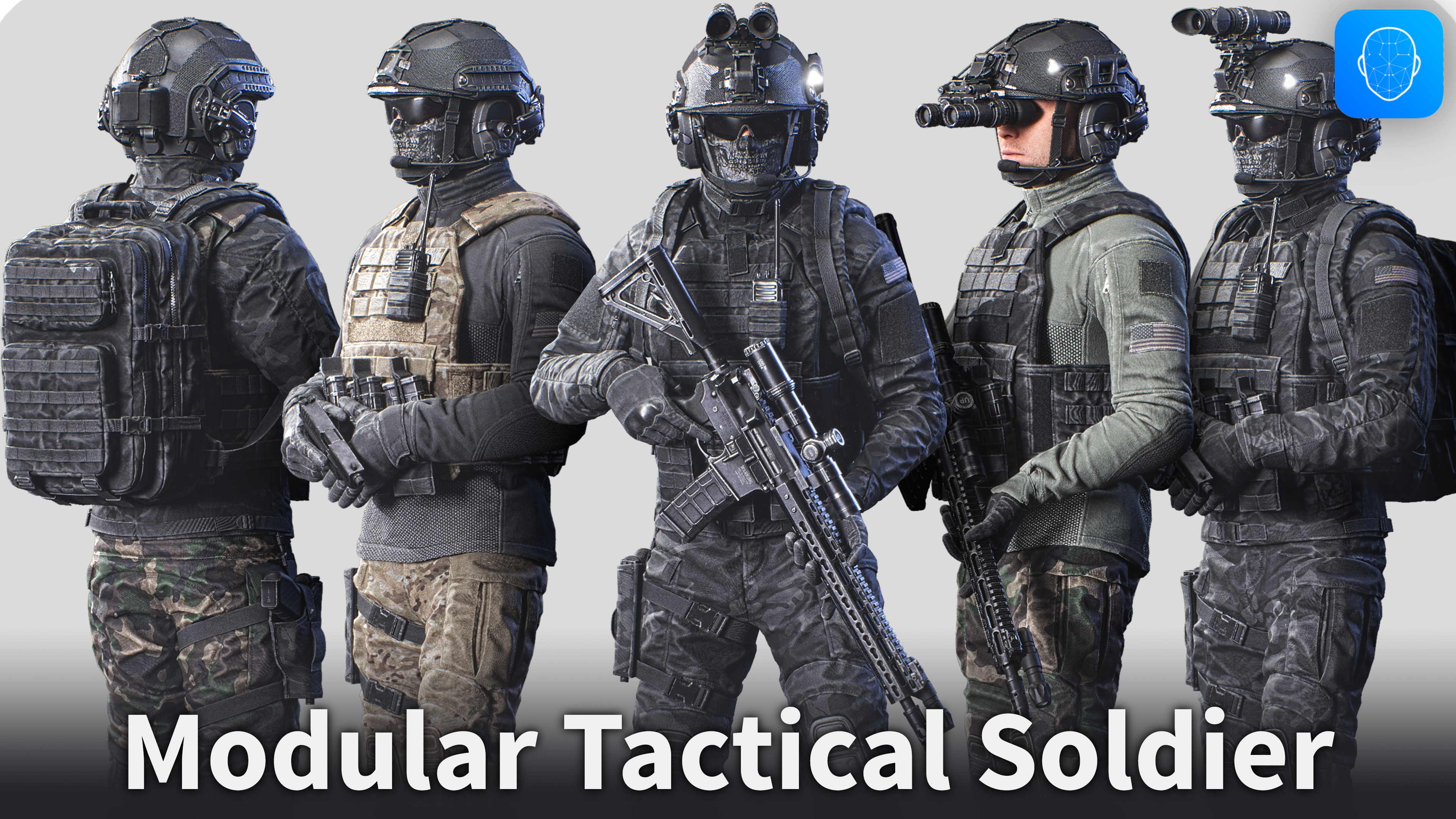 Modular Soldier Character, Army, Tactical Spec-Ops 03
