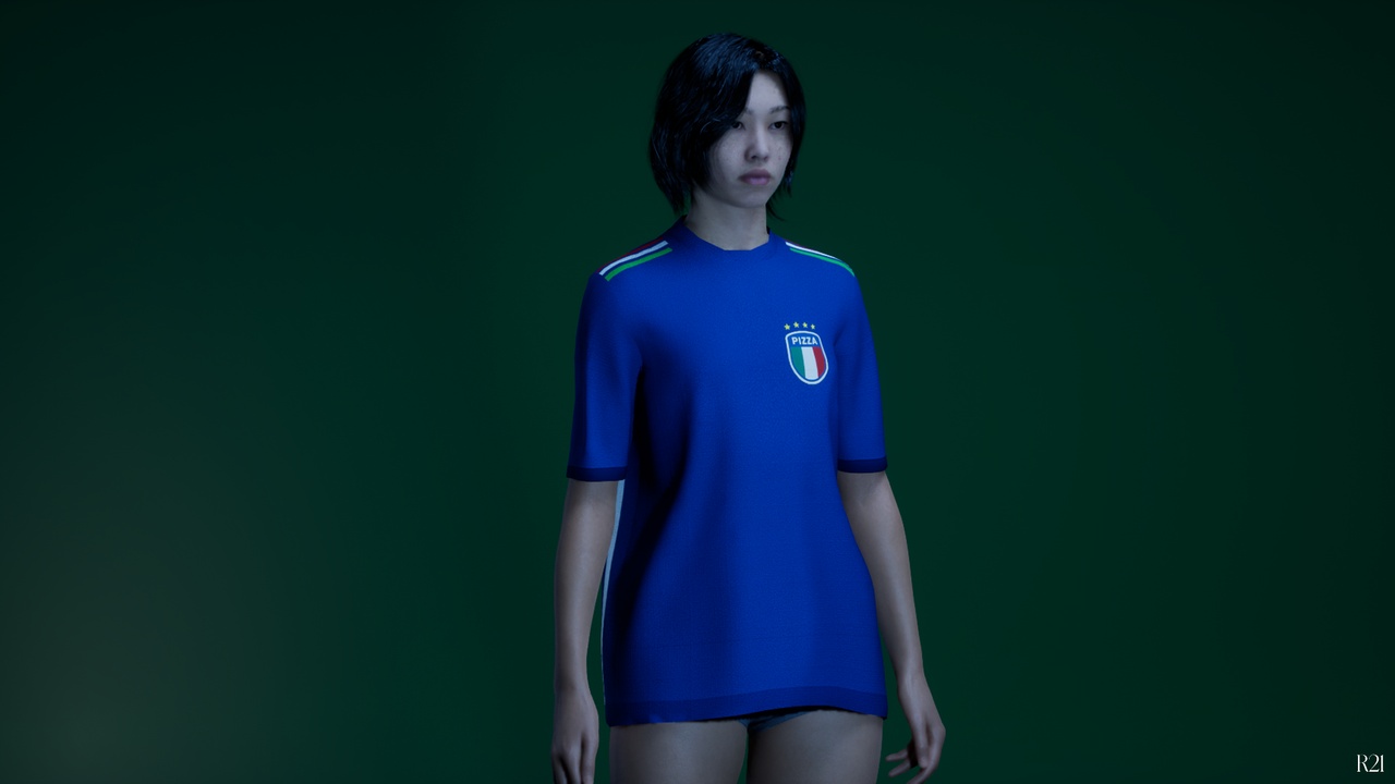 Media 1 for listing Italy T-Shirt (Var. 1) | Outfit Asset - Metahuman