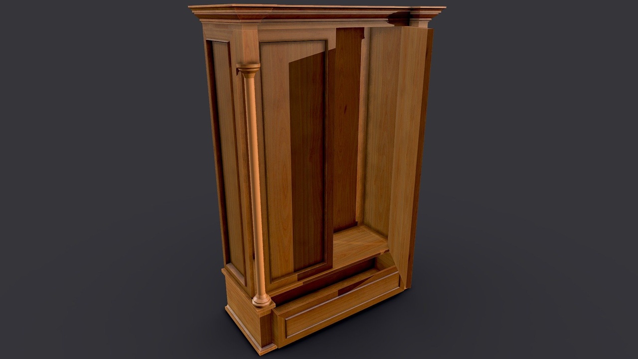 Media 1 for listing Open Wooden Dresser