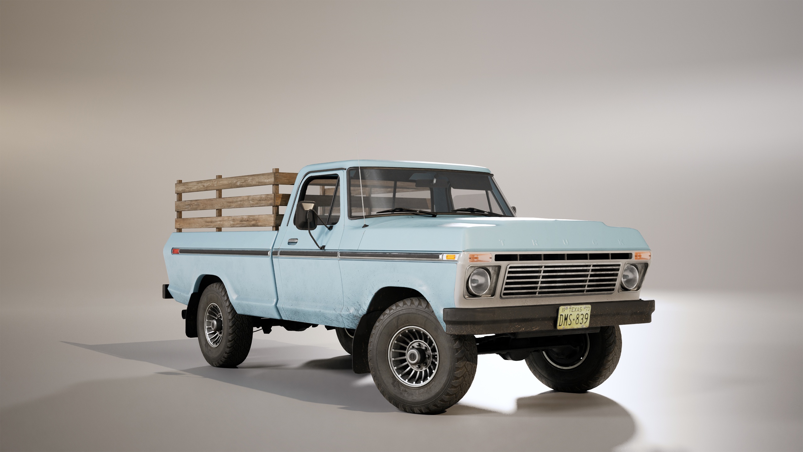 Media 1 for listing AAA Next Gen Pickup Truck (WoodBed ver.) Game-Ready 3D Model for Unreal Engine 5