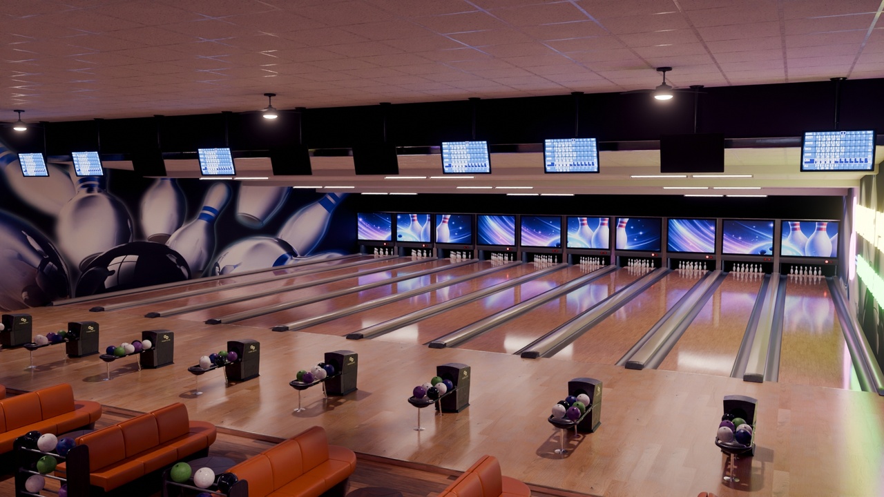 Media 1 for listing Bowling Alley 3D Environment - Blender Scene