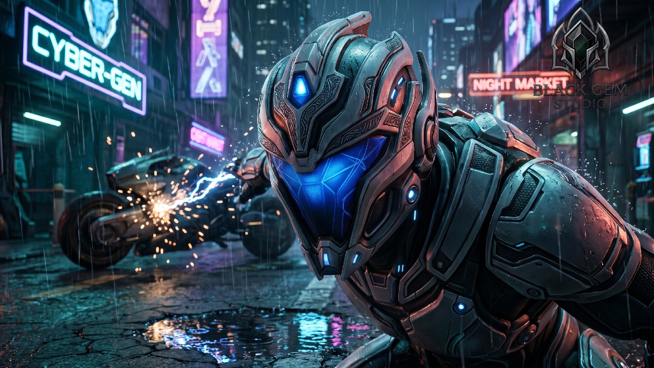 Media 1 for listing Aether Strike Cyber Helmet for Futuristic Operatives