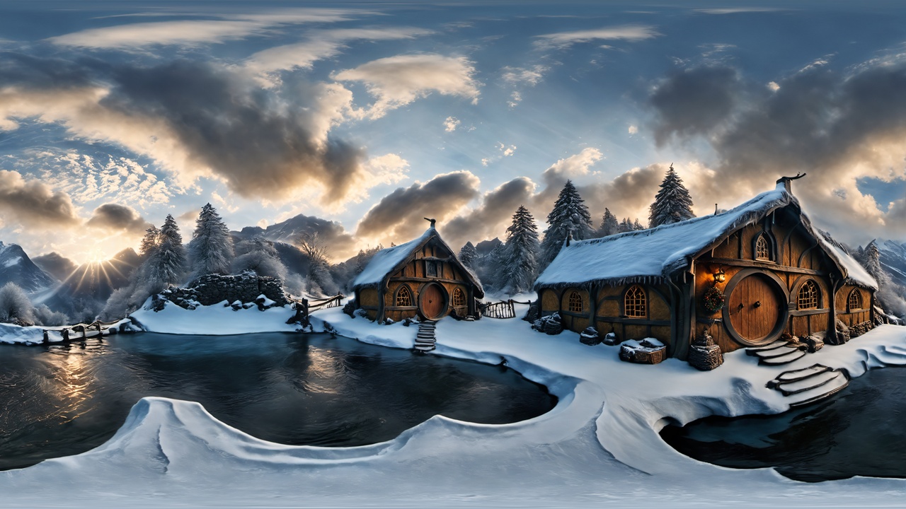 Media 1 for listing HDRI Fantasy Settlement/Village - 8k