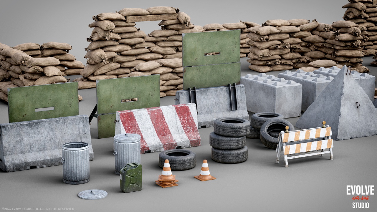 Media 1 for listing Military Barriers Props Pack