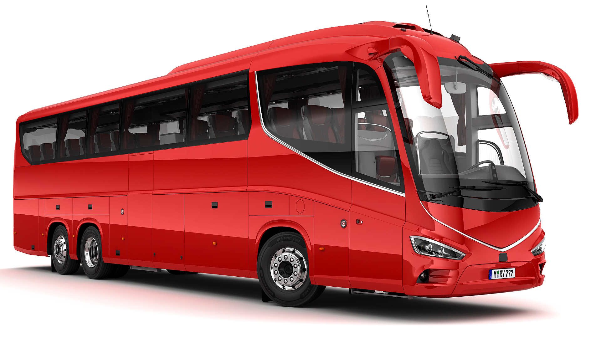 Tour Bus 6X2 3D Model | Fab