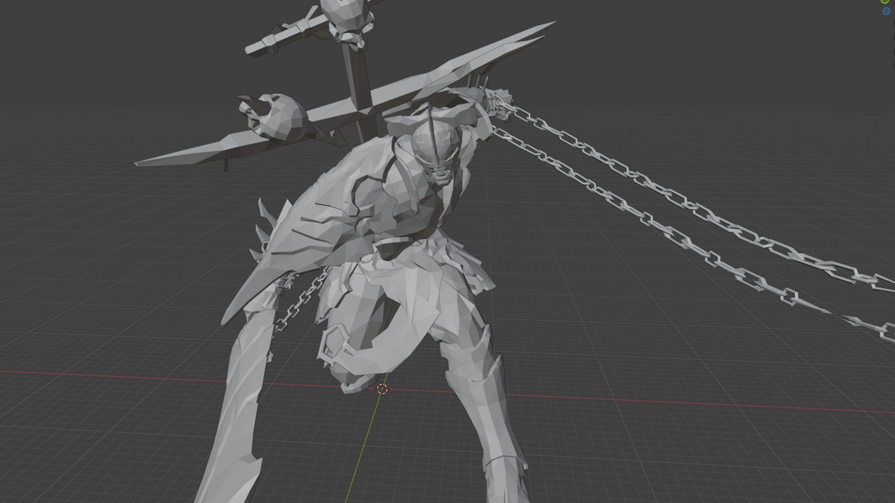 Media 1 for listing Undead Skeleton Animated Low Poly Enemy NPC Game Ready UE5 Low-poly 3D model