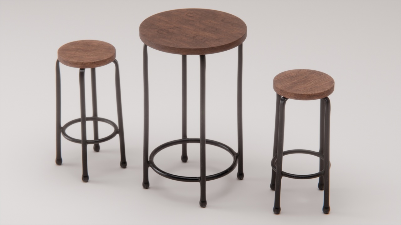 Media 1 for listing Cafe Table and Stools