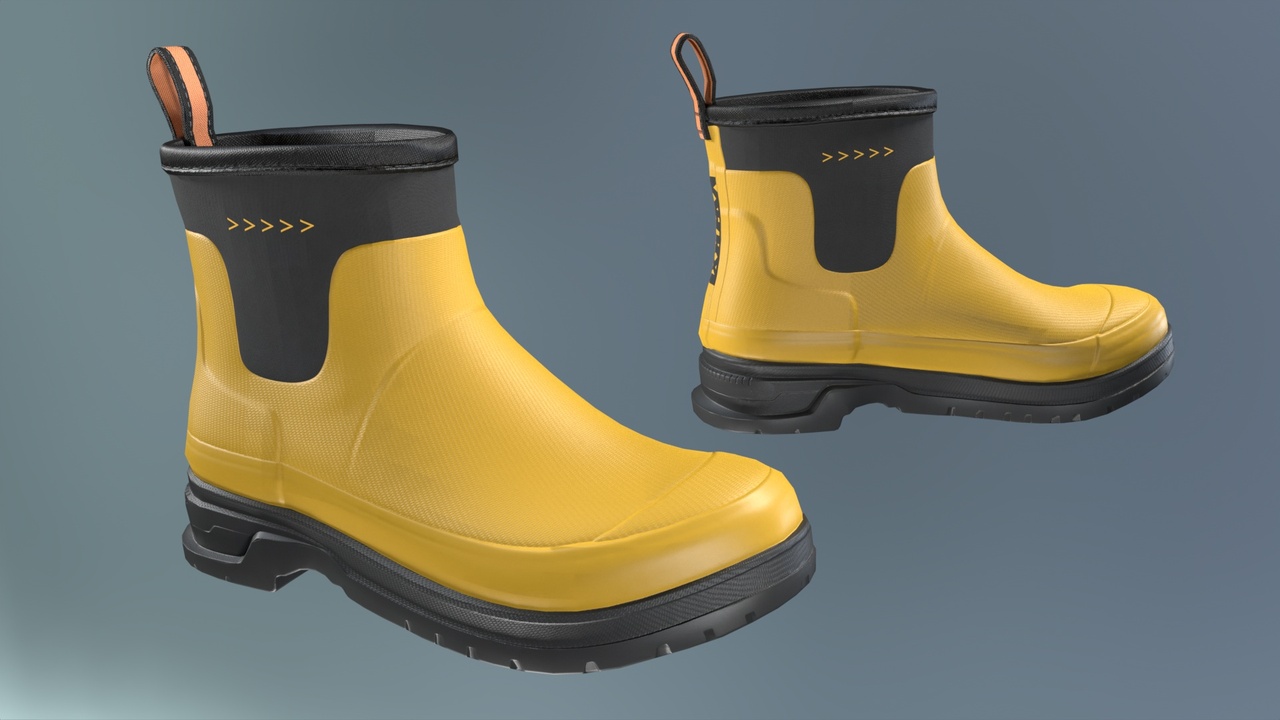 Media 1 for listing Yellow_Short_Rubber_Boots