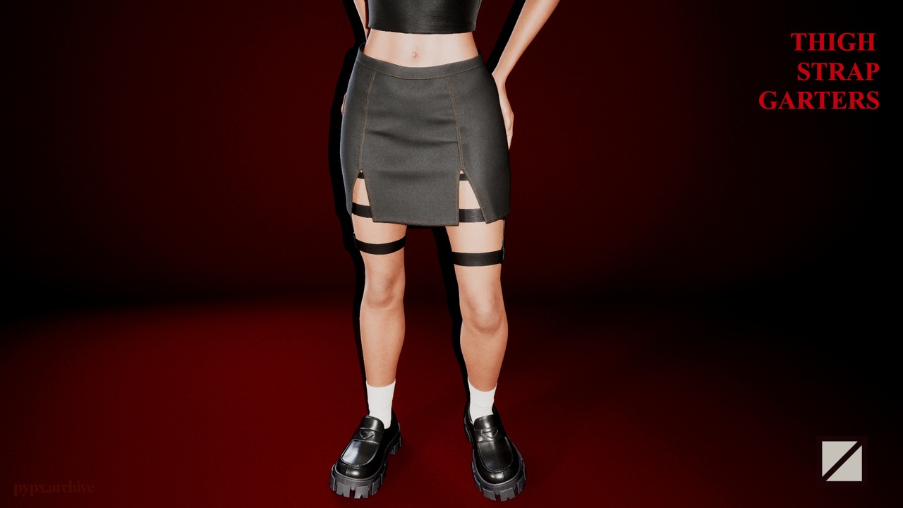 Media 1 for listing Thigh Strap Garters - Resizable Metahuman Accessories