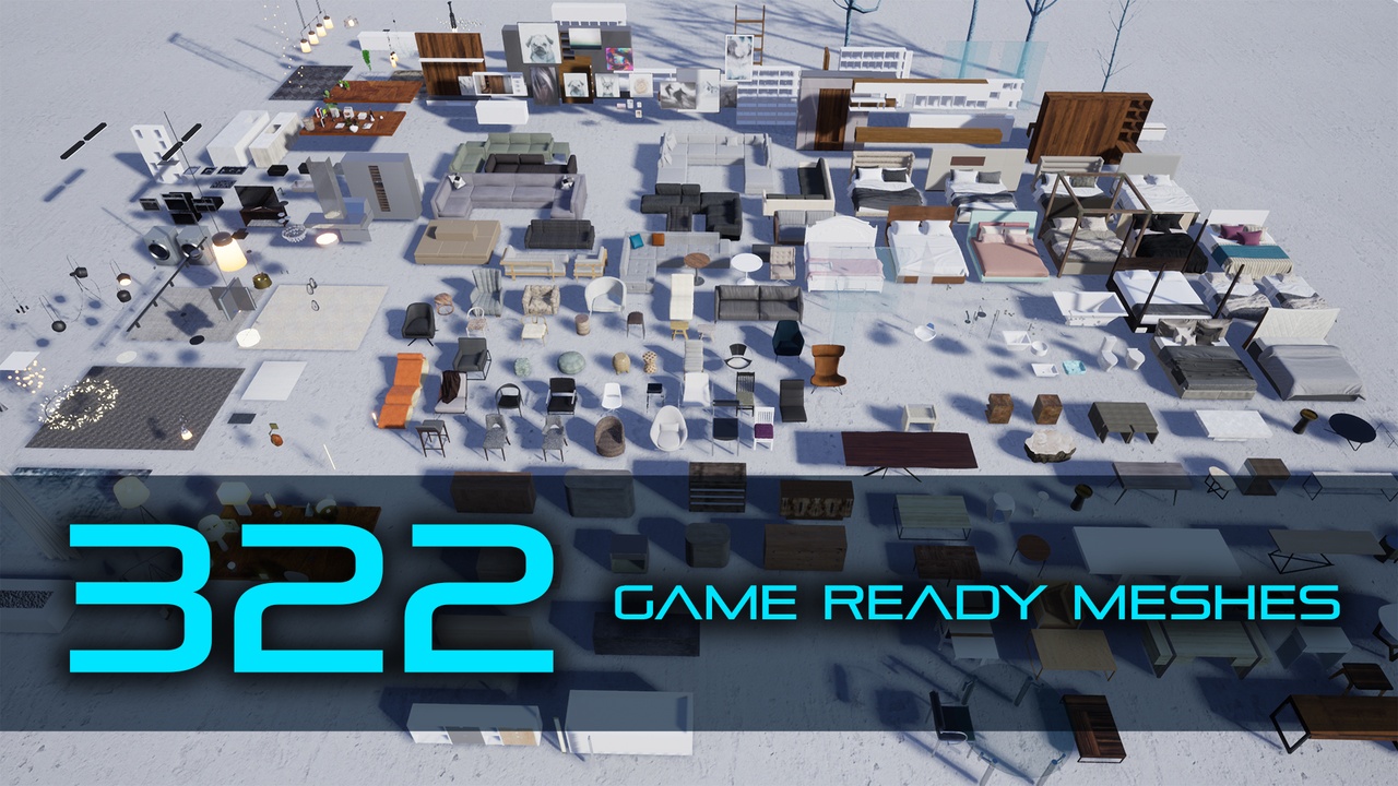 出品Furniture and Fixture Pack With 322 MESHESのメディア1