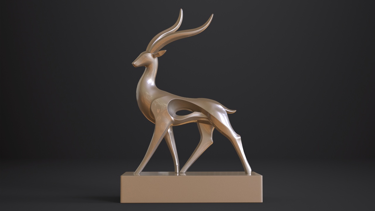 Media 1 for listing Graceful antelope sculpture | 3D Print model