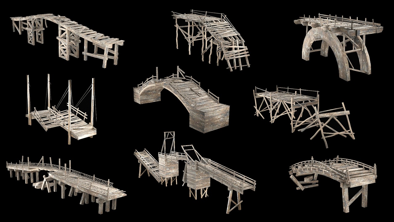 Media 1 for listing Destroyed Wooden Bridges