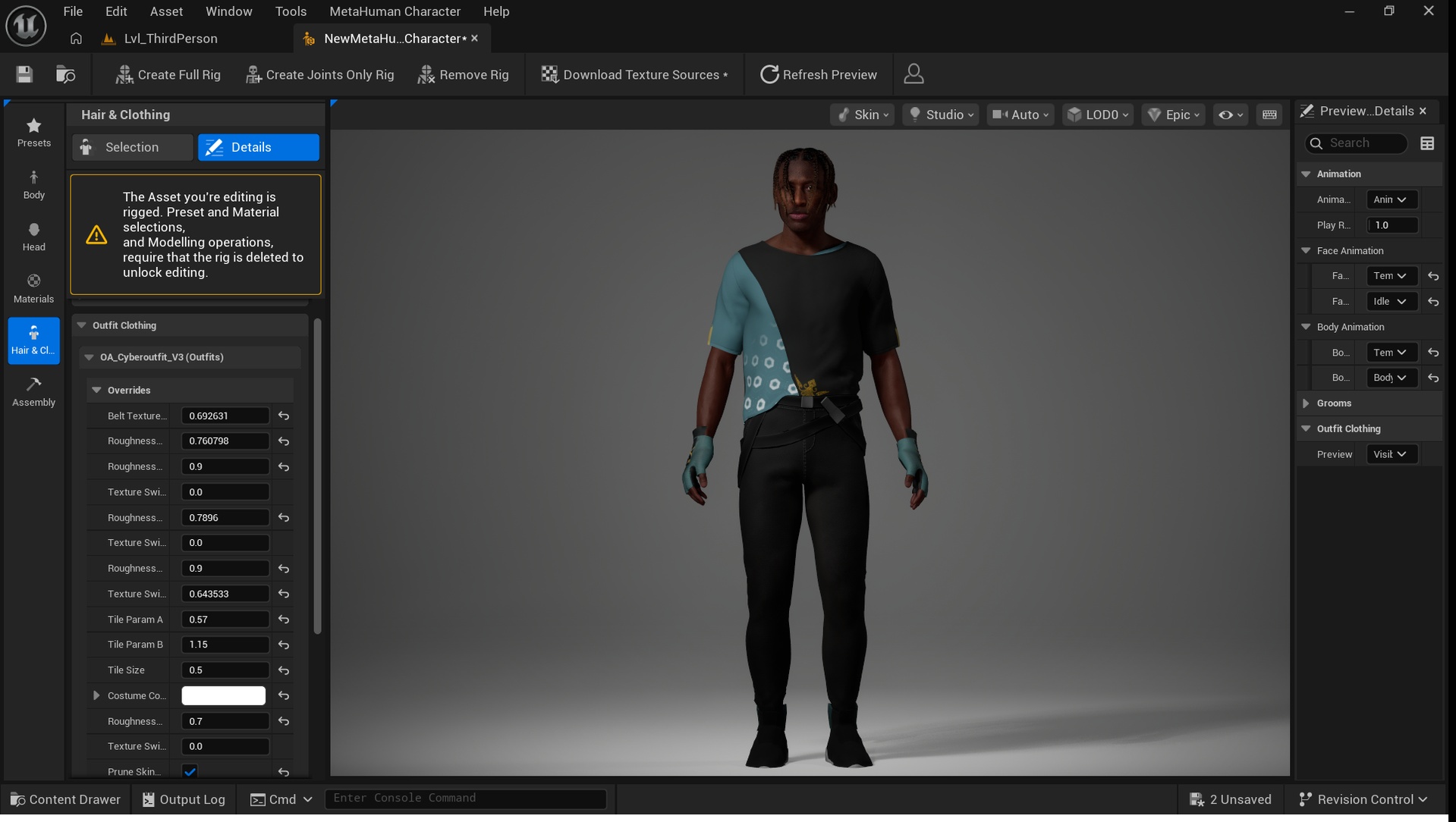 Media 1 for listing Metahuman Cyber Outfit Male