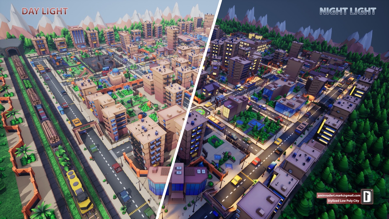 Media 1 for listing Stylized Low Poly City