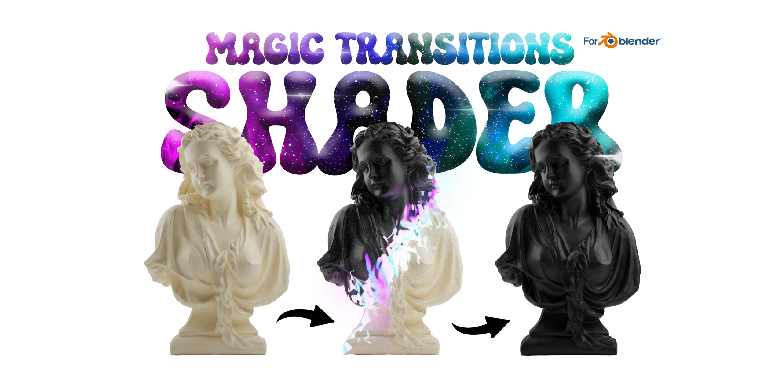 Media 1 for listing Magic Transitions Shader Editor Preset For Blender