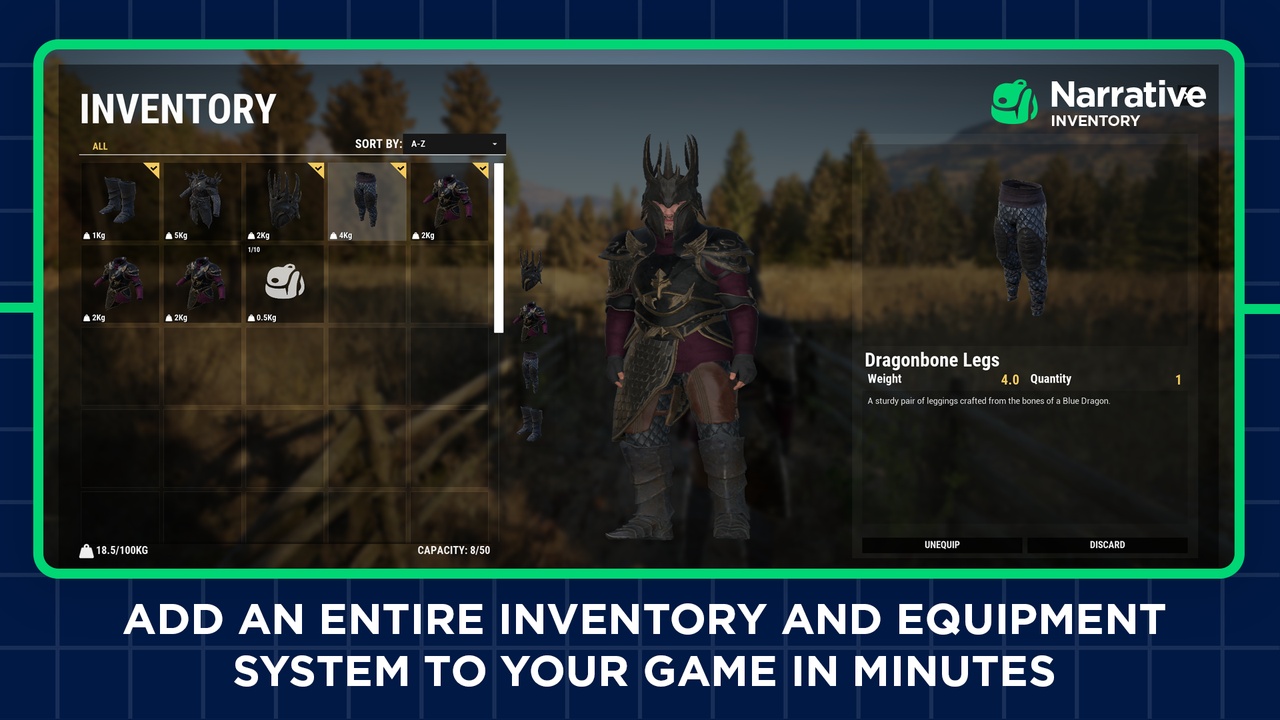 Media 1 for listing Narrative Inventory - Inventory & Equipment System