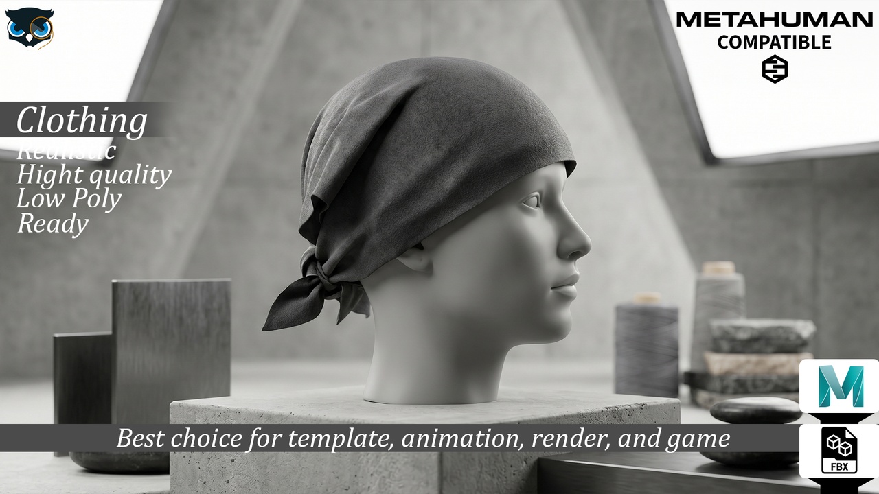 Media 1 for listing Tactical Minimalist Bandana   Head Wrap