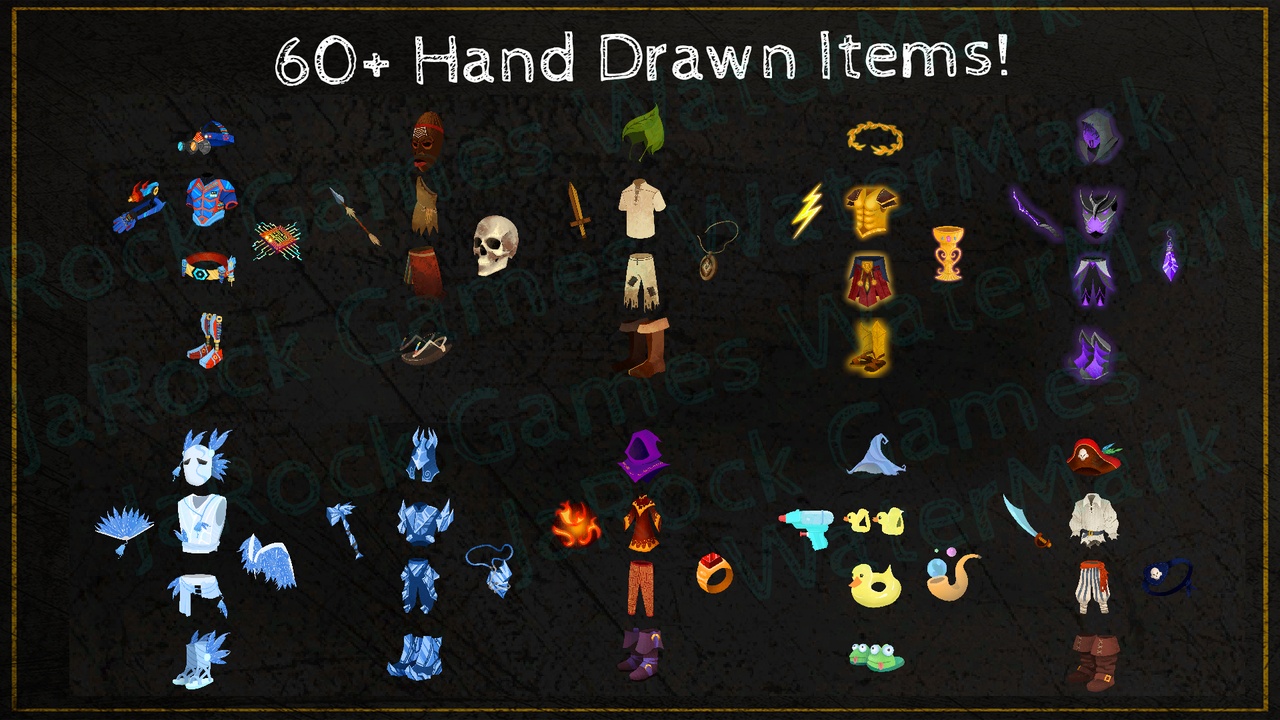 Media 1 for listing 60 Hand Drawn 2D Items (Armour)