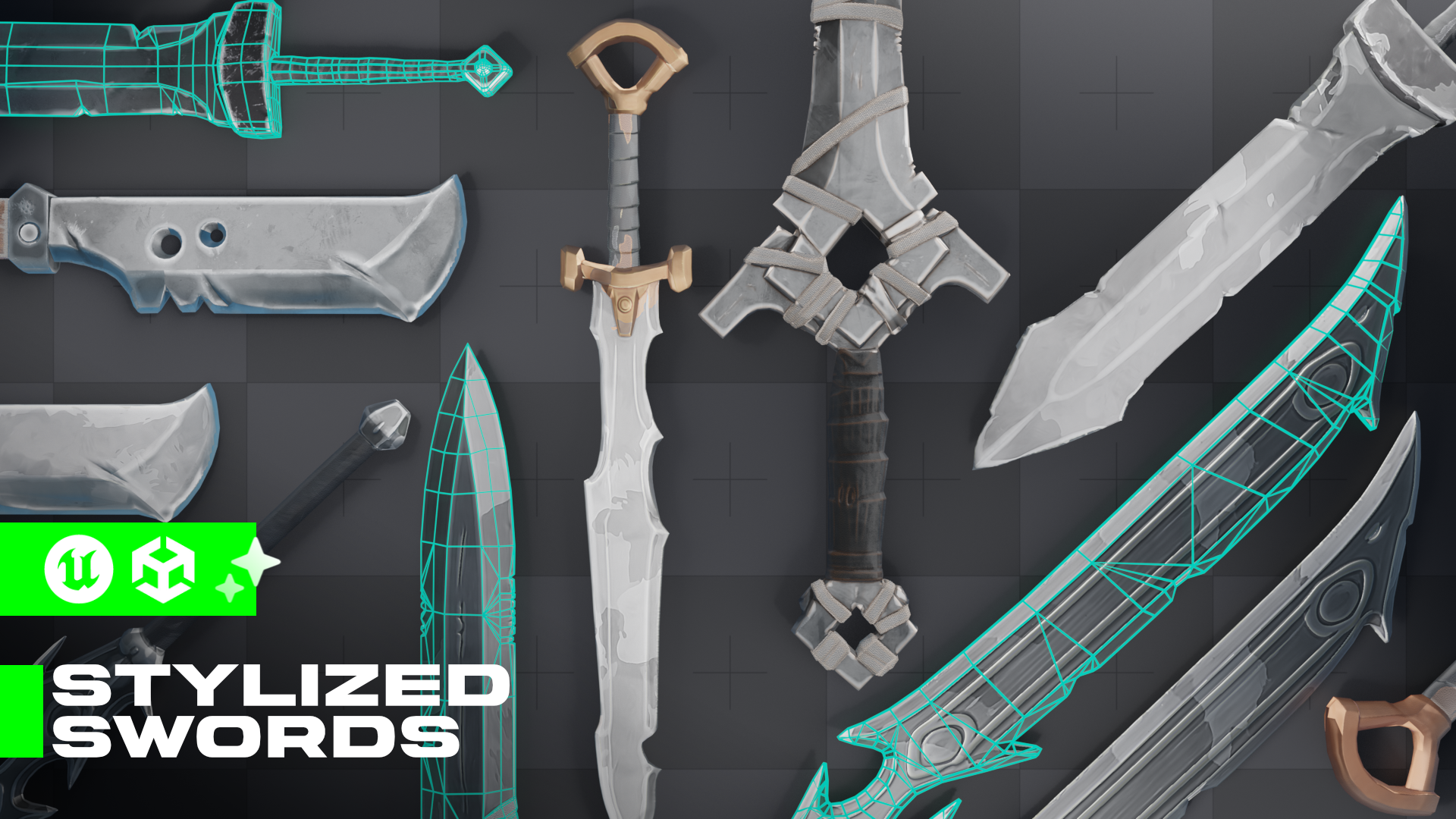 Stylized Sword Rig Example Stylized Swords Pack V1 | Fab