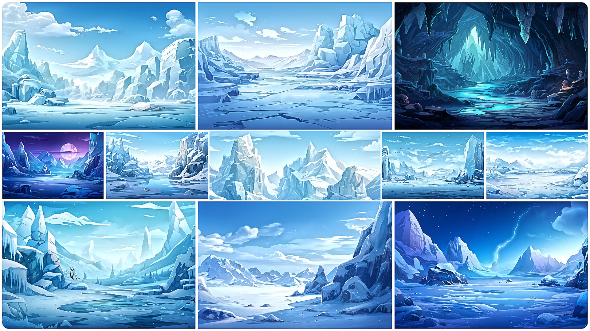 Media 1 for listing BACKGROUND - Stylized Antarctica 1