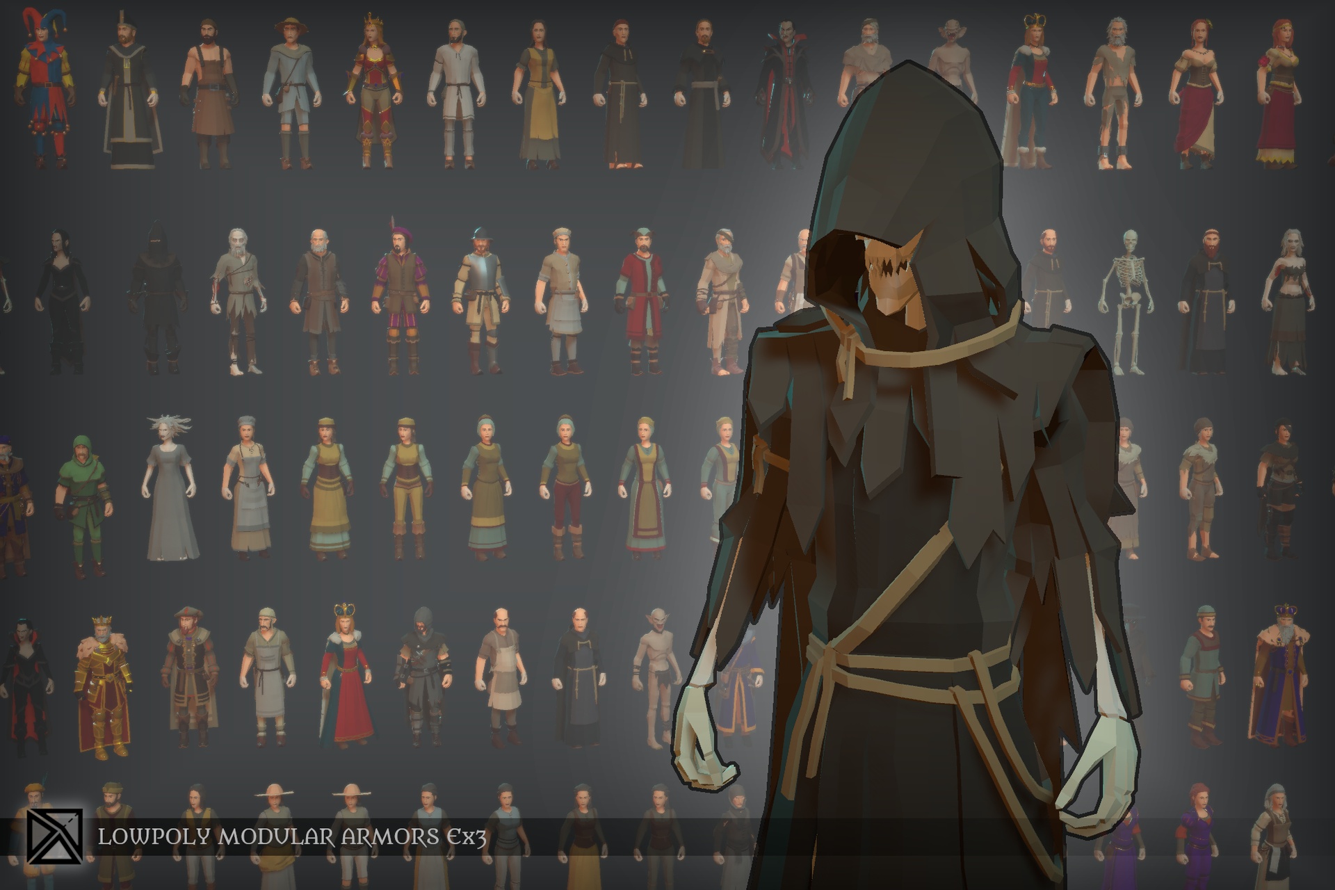 Media 1 for listing Low Poly Modular Armors Expansion Pack 3 - LOWPOLY MEDIEVAL FANTASY SERIES