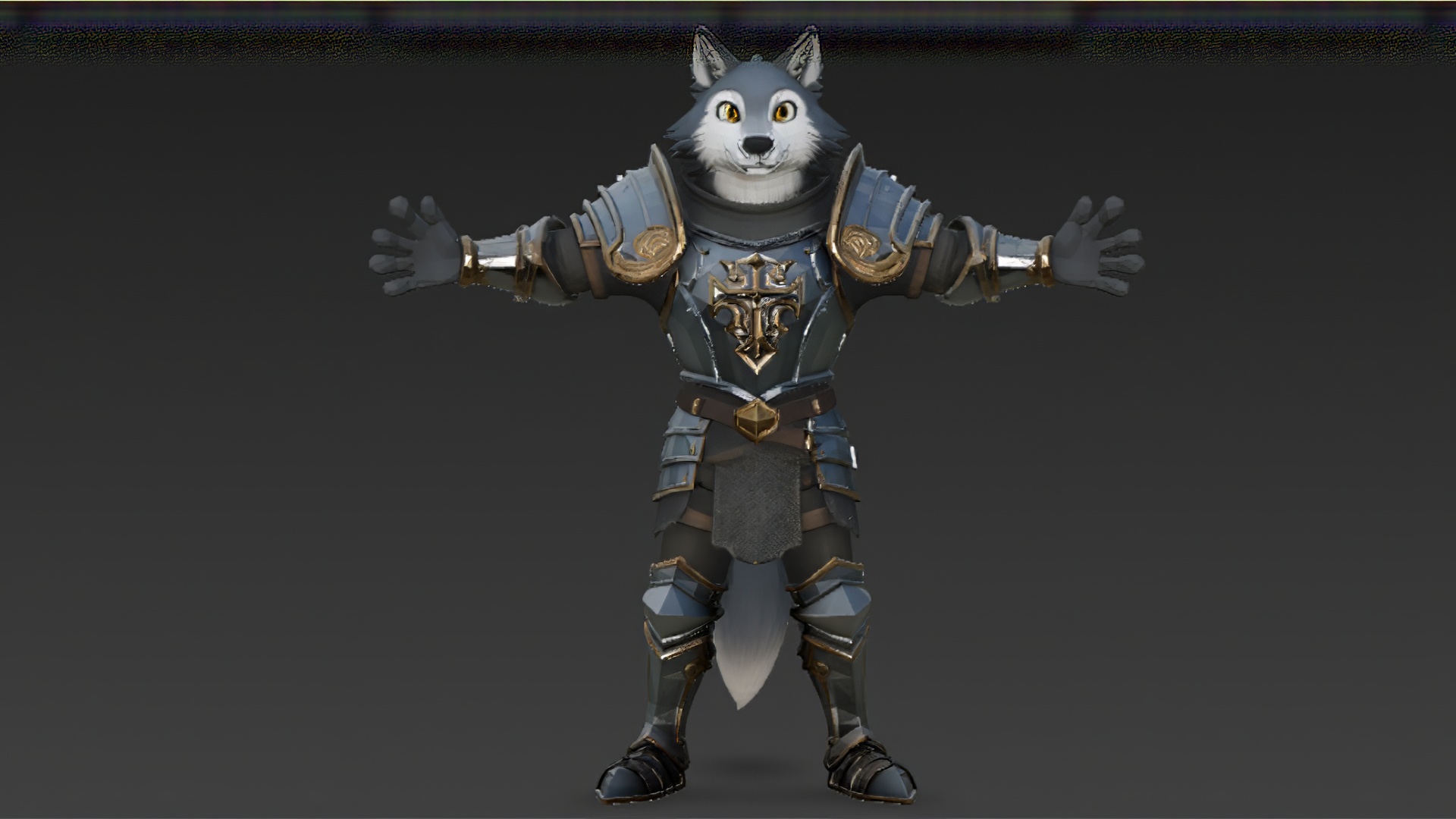 Cartoon Fantasy Male Wolf Soldier Character | Fab