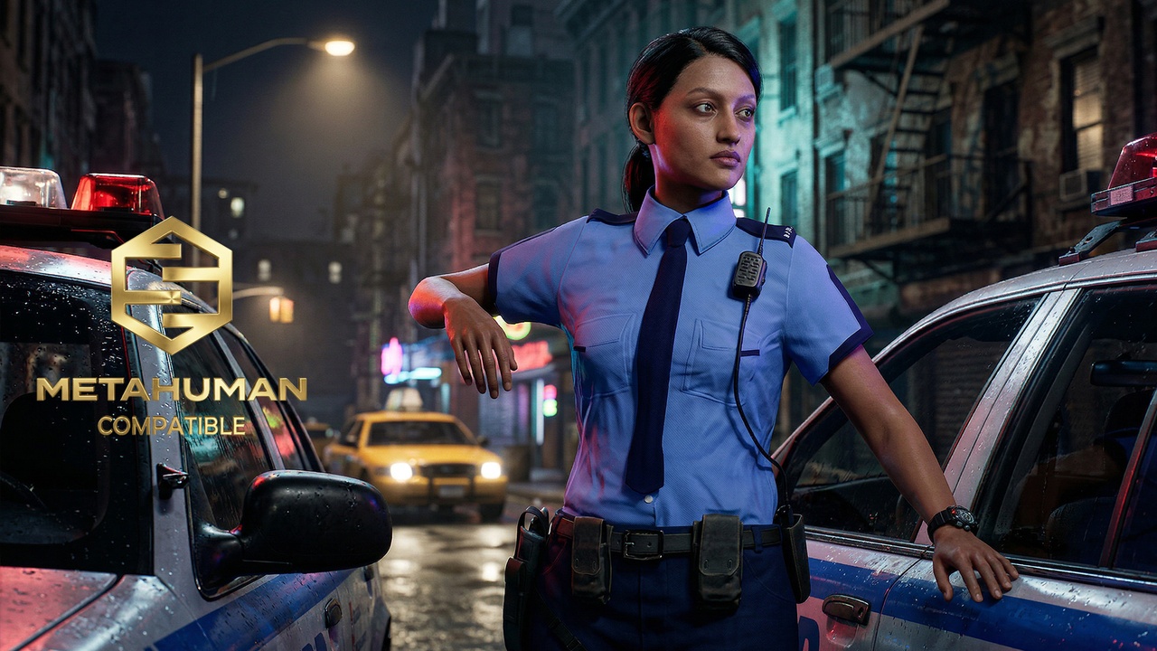 Media 1 for listing Classic Patrol Police Uniform with Short Sleeve Duty Shirt and Formal Tie Set