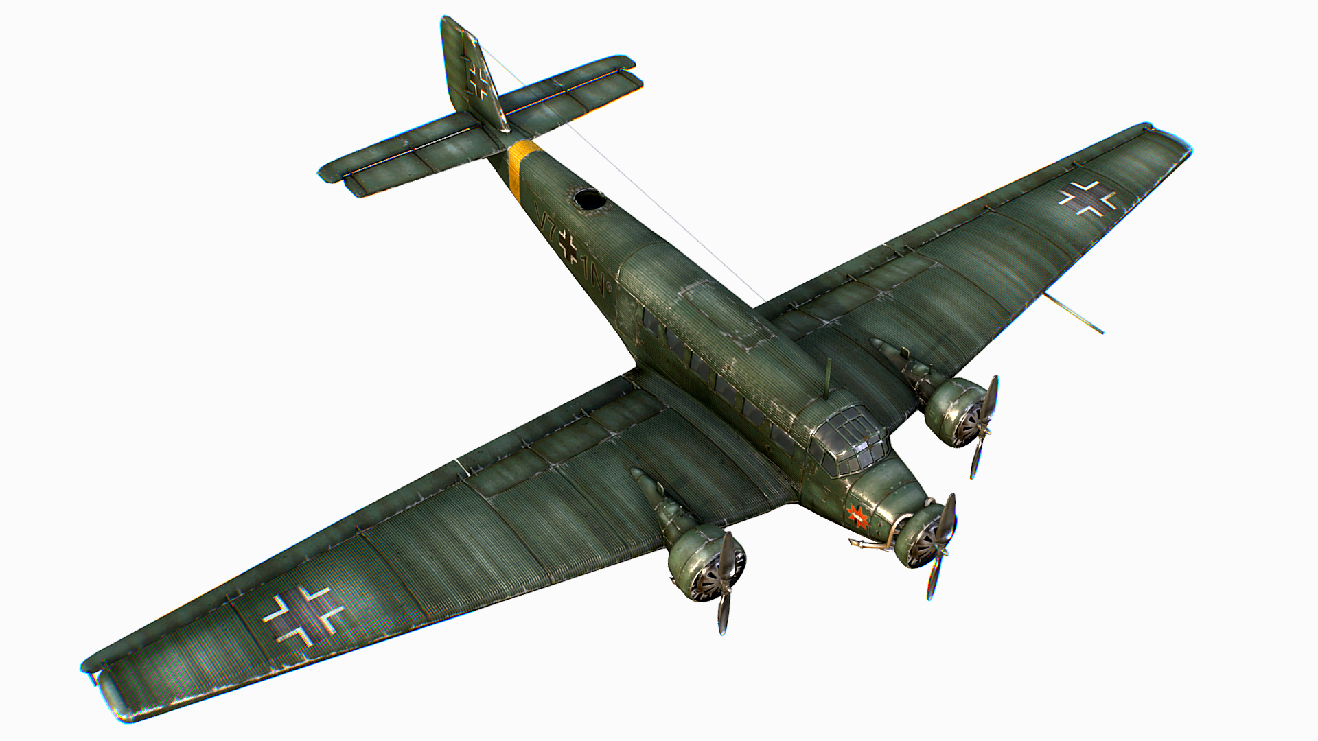 German Transport Aircraft Junkers Tante Ju 52 Military Airplane Plane | Fab