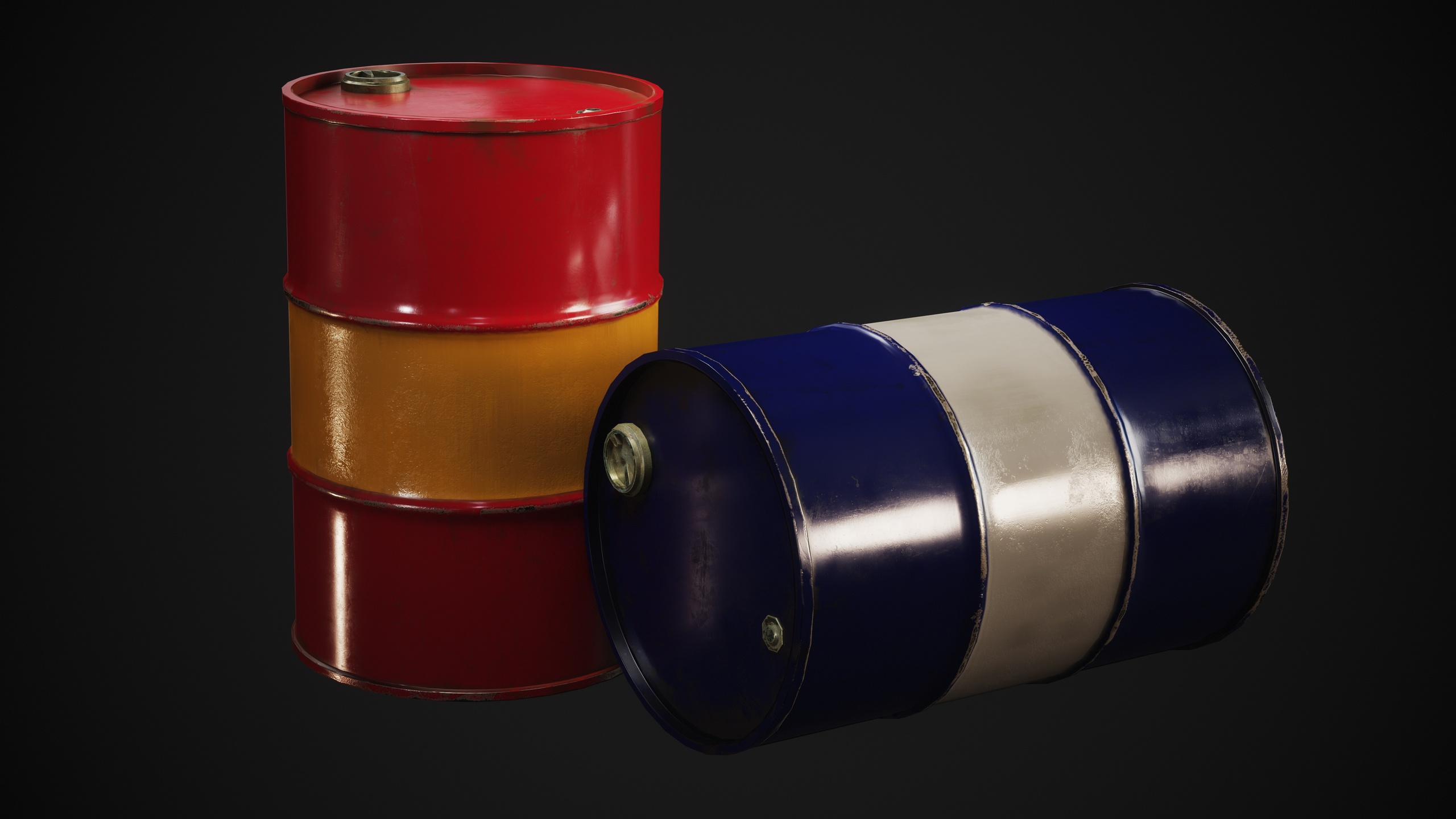Media 1 for listing Industrial Fuel Barrel – Game Ready 3D Asset