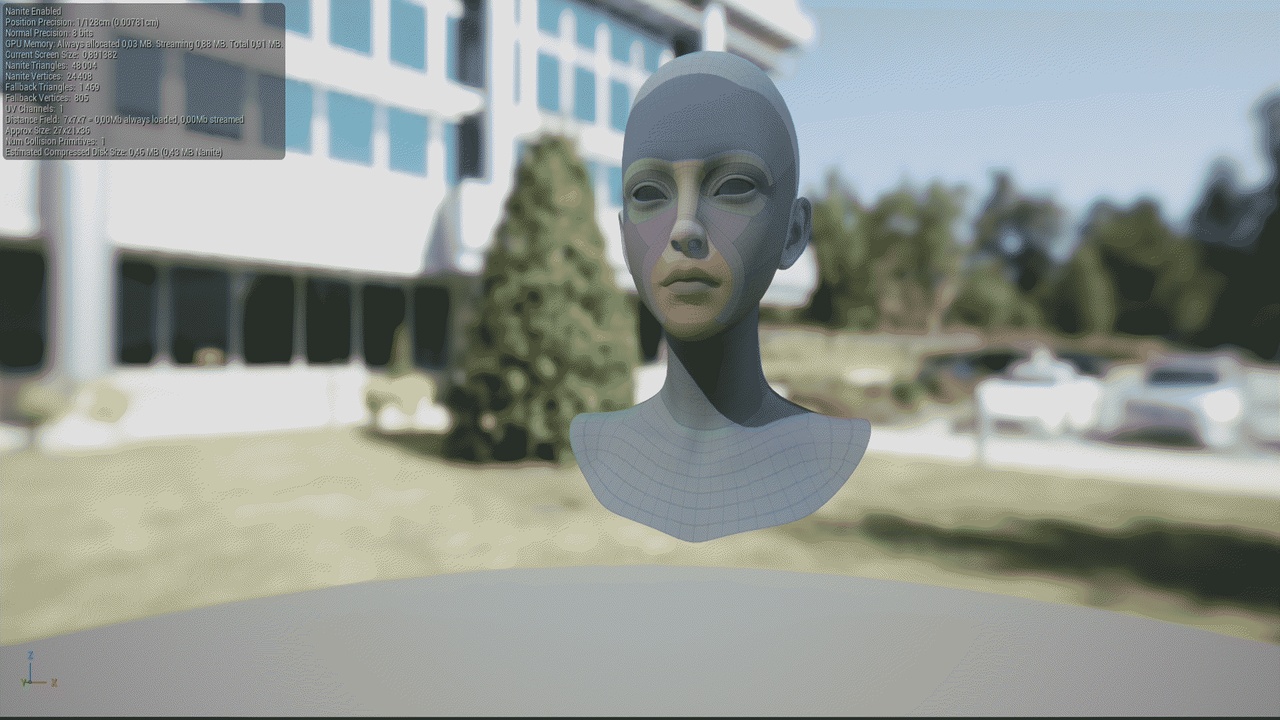 Media 1 for listing cute woman head  template 1 for "Metahuman"