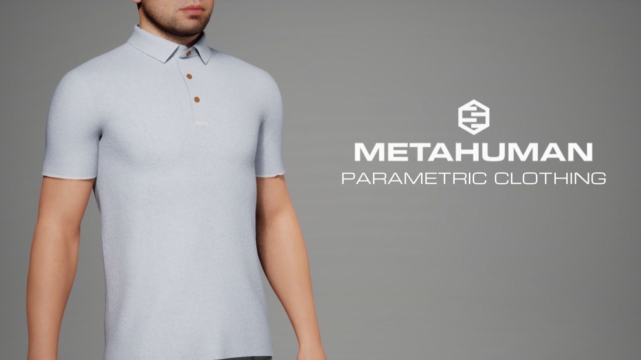 Media 1 for listing Men's Polo Shirt Pack | 7 Parametric Clothing Variations for MetaHumans |