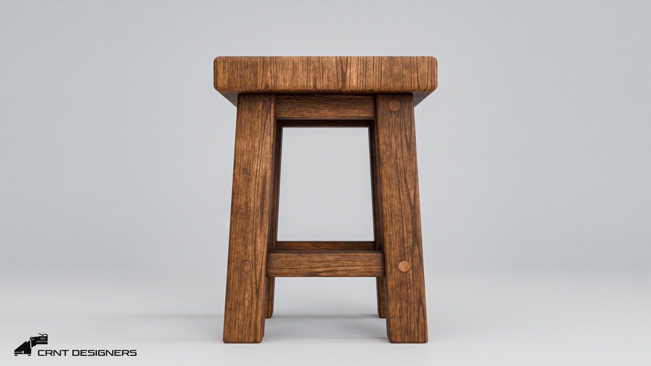 Media 1 for listing Medieval Wooden Stool - UE4 And UE5 Optimized - Lowpoly 3D model