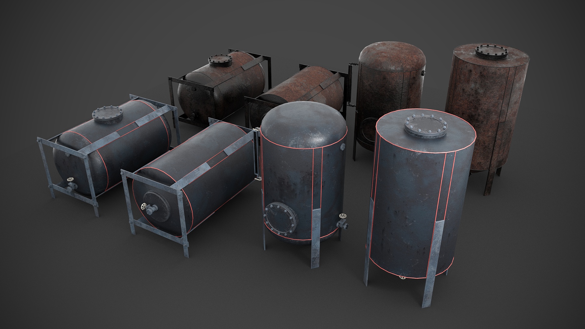 Liquid storage models pack | Fab