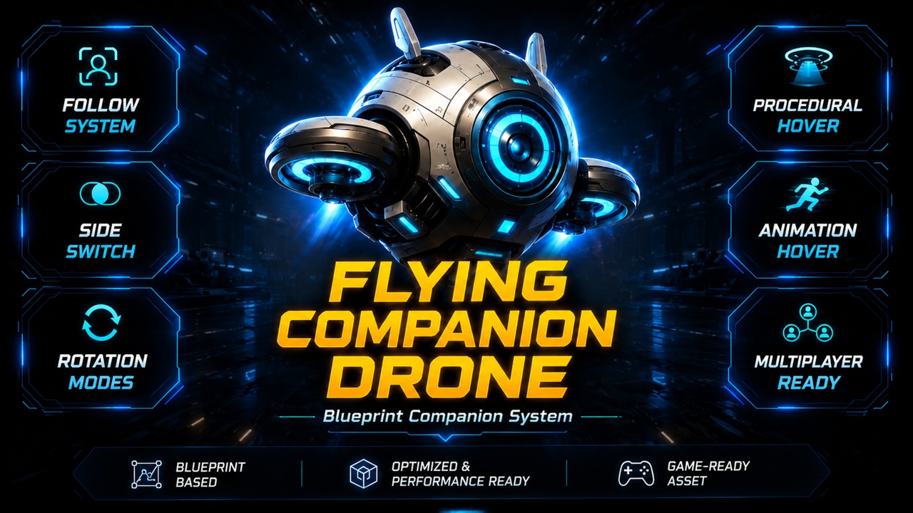 Media 1 for listing Flying Companion Drone | Player Follower AI
