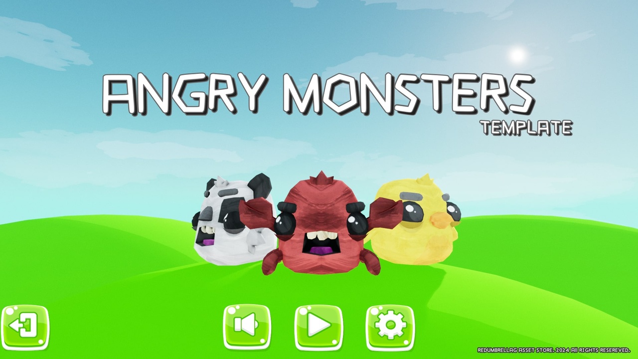 Angry Monsters Template 제품 등록을 위한 미디어 1개