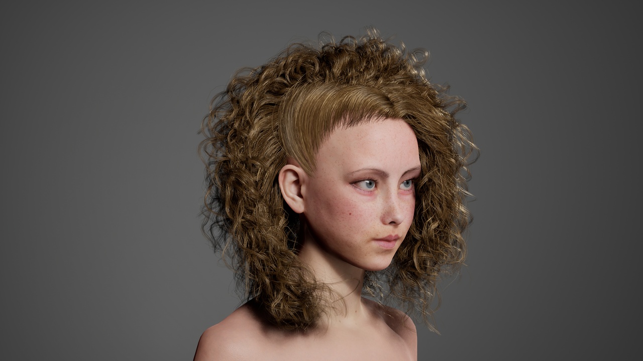 Media 1 for listing MetaHair 187- Groom hair for Metahumans - With low lowpoly version in additional