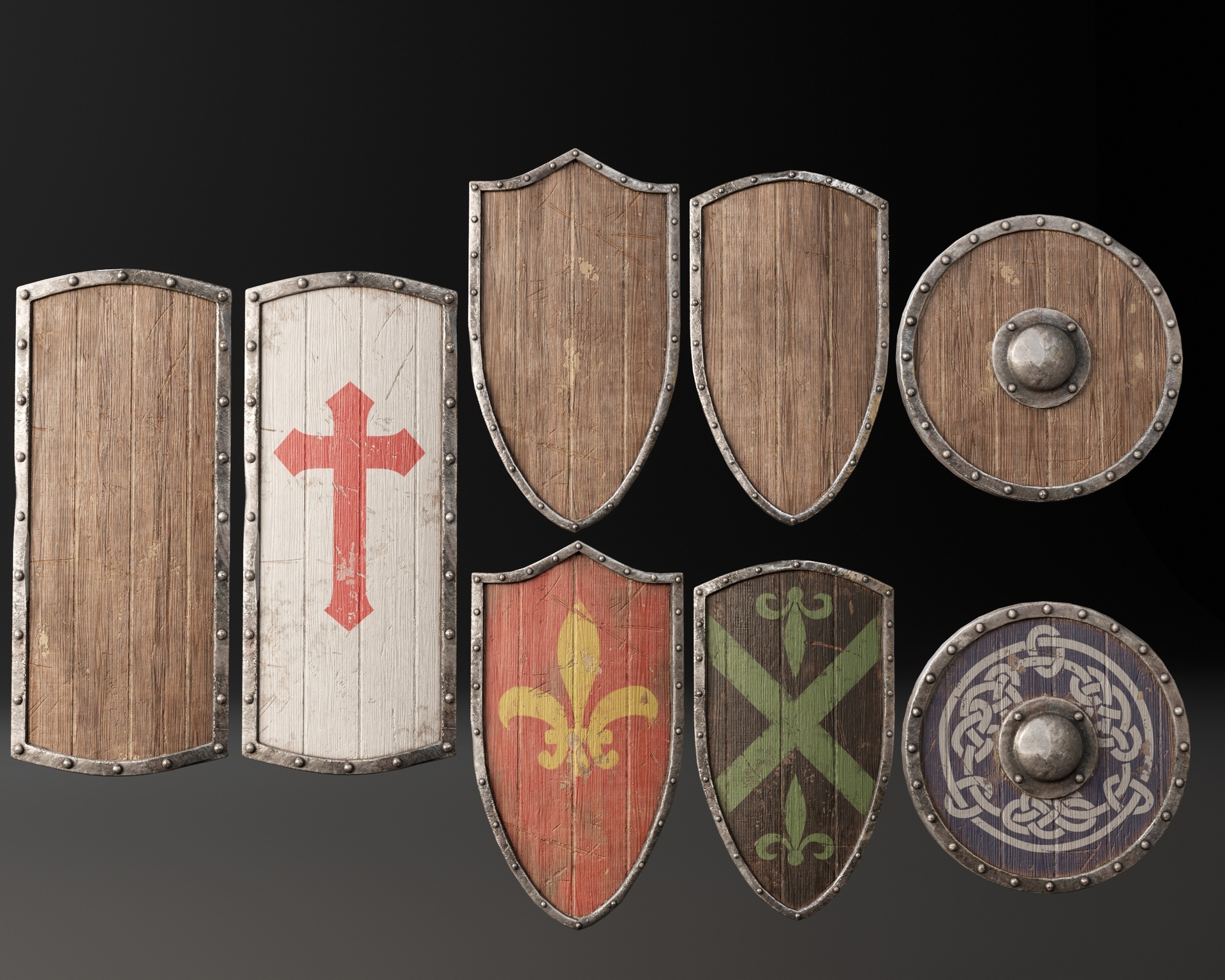 Media 1 for listing Medieval Shields Set