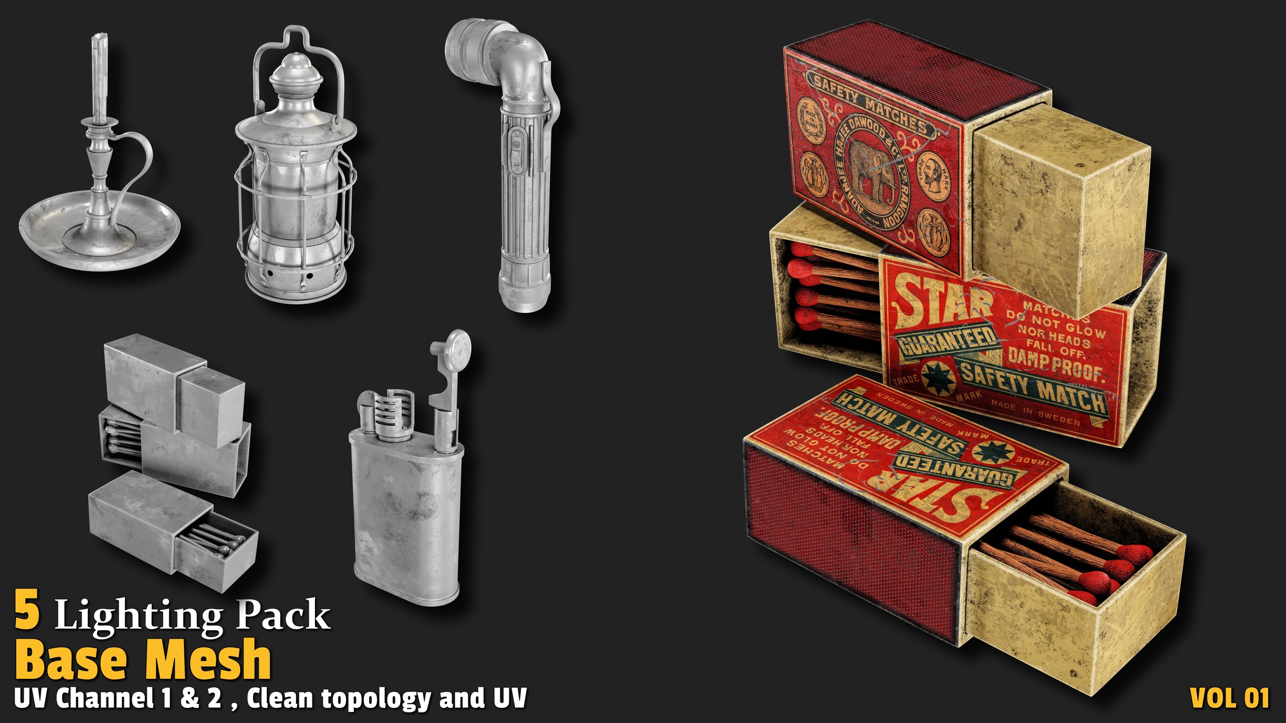 Media 1 for listing Lighting Props Base Mesh-VOL01