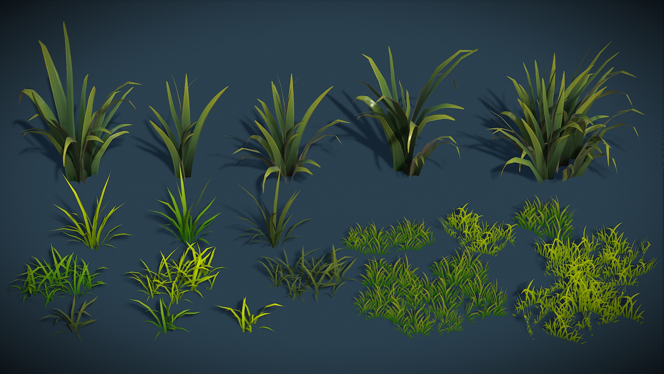 Media 1 for listing Floralis : Stylized Lowpoly Terrain Grass & Ground Foliage Pack Vol - 3
